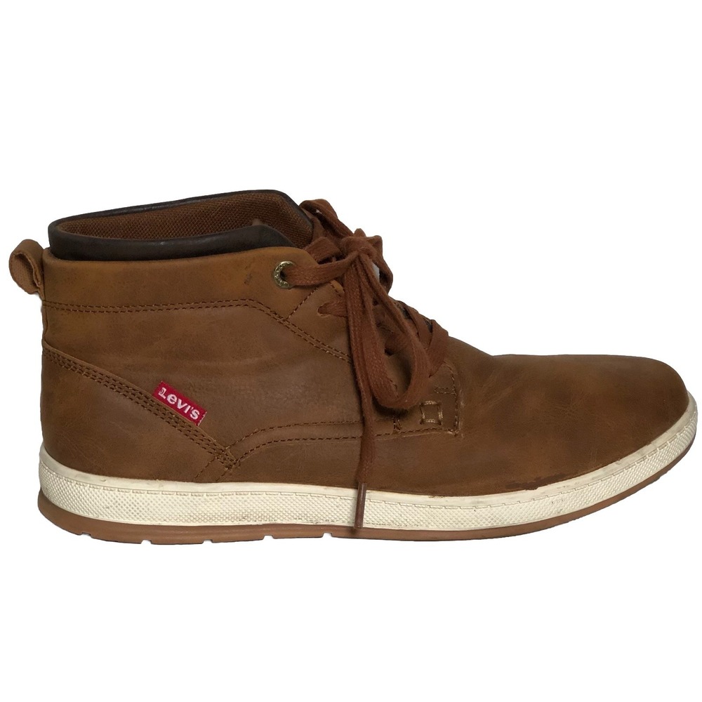 Levi's Men's Brown Mid Top Sneakers Size 8 EUR 41‎ Casual Chukka Style Shoes